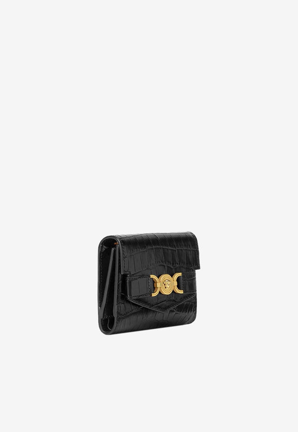 Medusa '95 Croc-Embossed Leather Wallet