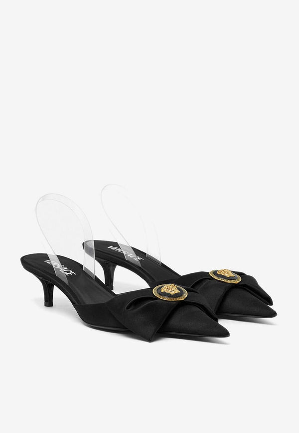 Alia 45 Slingback Satin Pumps