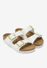 Kids Arizona Double-Buckle Leather Slides