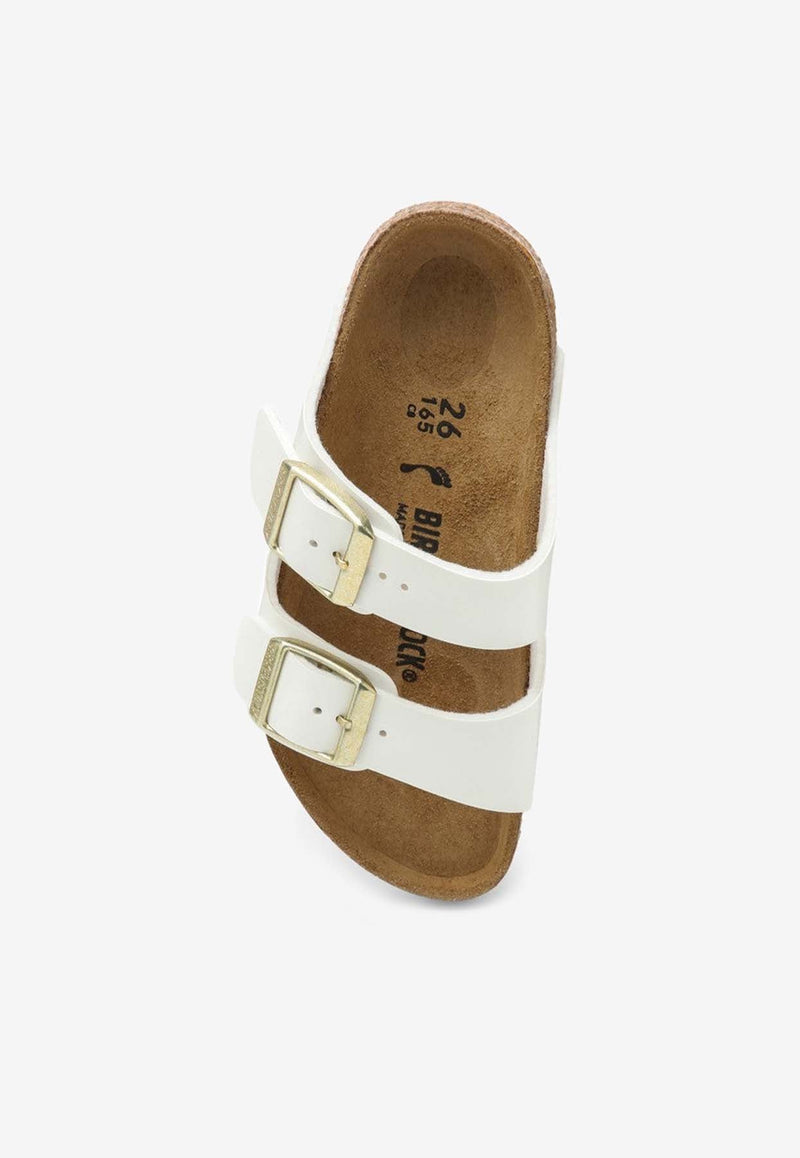 Kids Arizona Double-Buckle Leather Slides