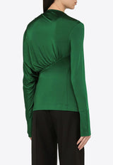 Long-Sleeved Draped Top