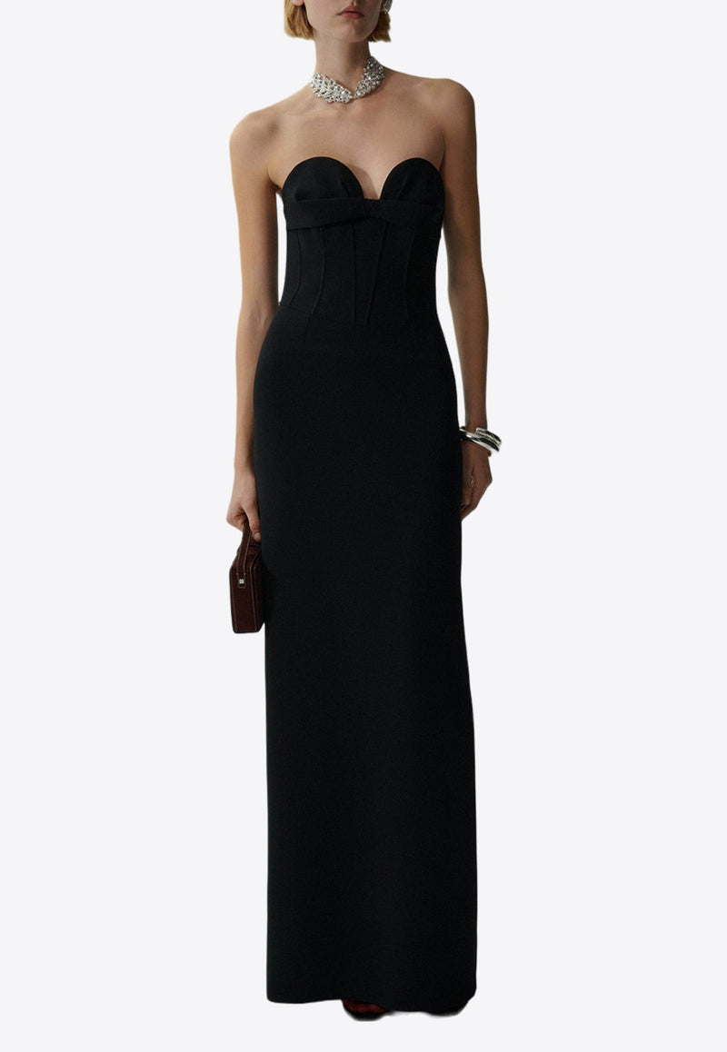 Strapless Bustier Maxi Dress