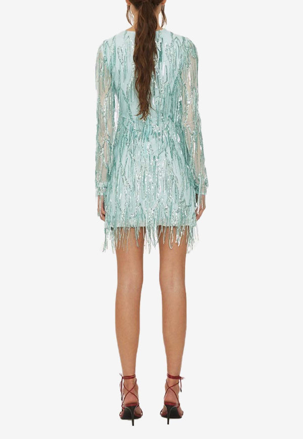 Sequin Fringed Mini Dress