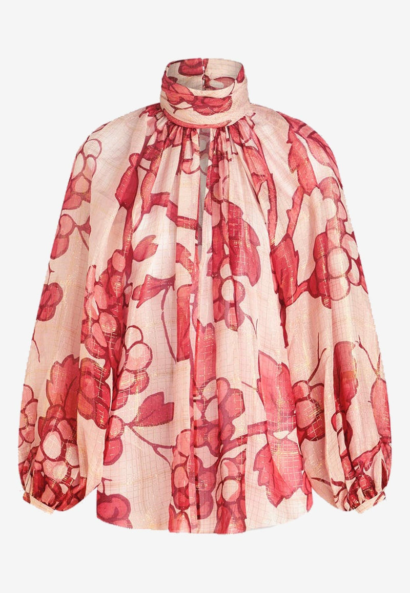 Berry Print Georgette Blouse