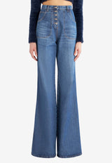 High-Rise Waist Flared Jeans