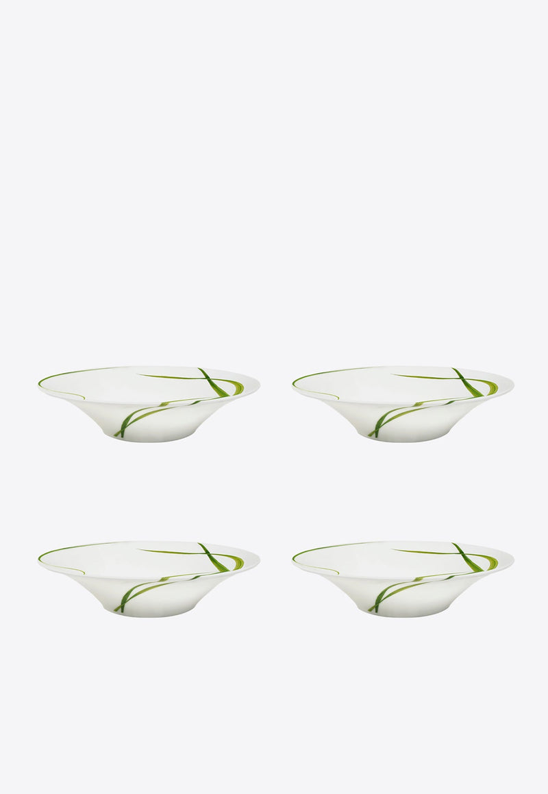 Life In Green Soup Plate - Set of 4