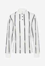 Long-Sleeved Stripes Polo T-shirt