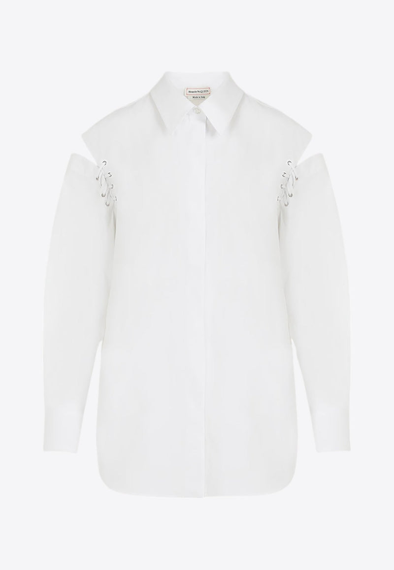 Long-Sleeved Cut-Out Shirt