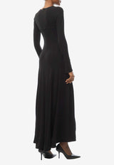 Cut-Out Crepe Maxi Dress