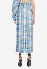 Midi Checked Skirt