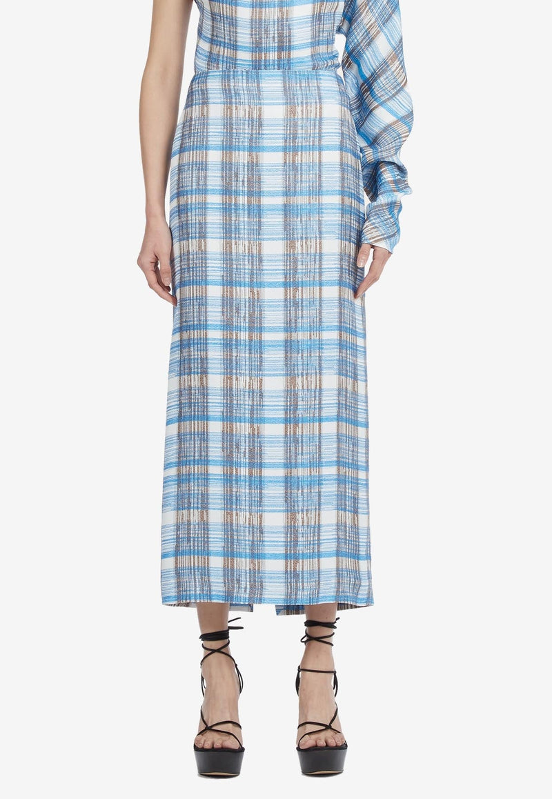 Midi Checked Skirt