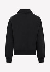 Logo Embroidered Half-Zip Sweatshirt