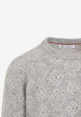 Geometric Alpaca Blend Sweater