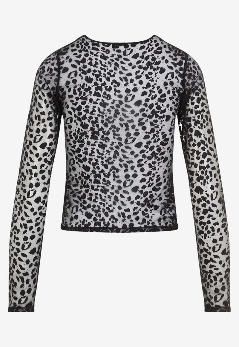 Leopard Devoré Top