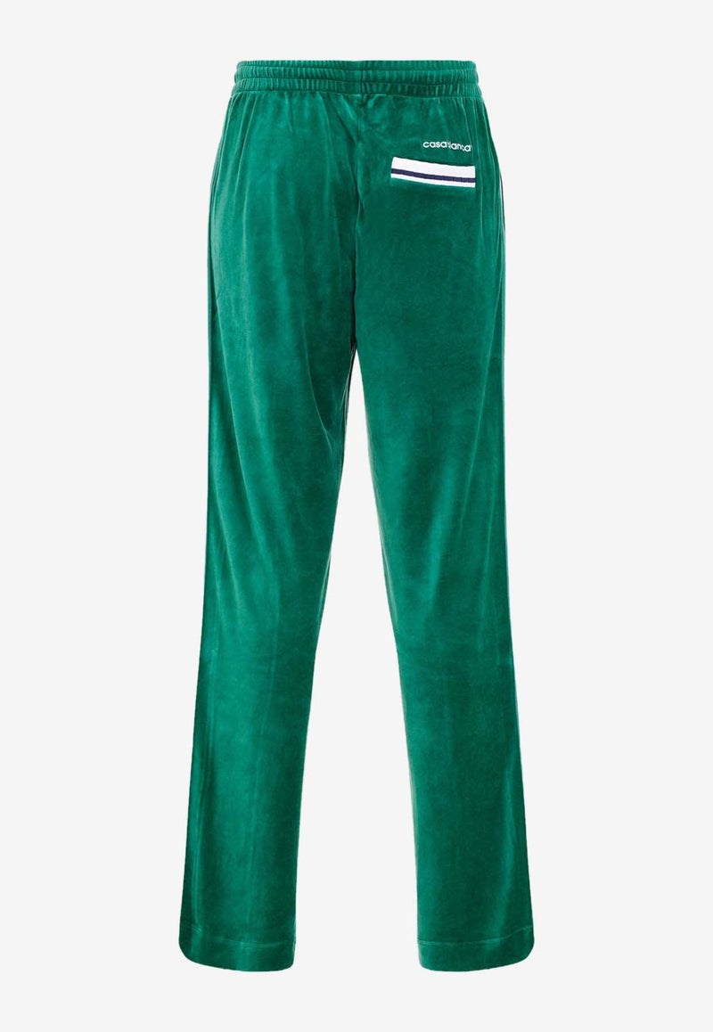 Logo Velour Track Pants