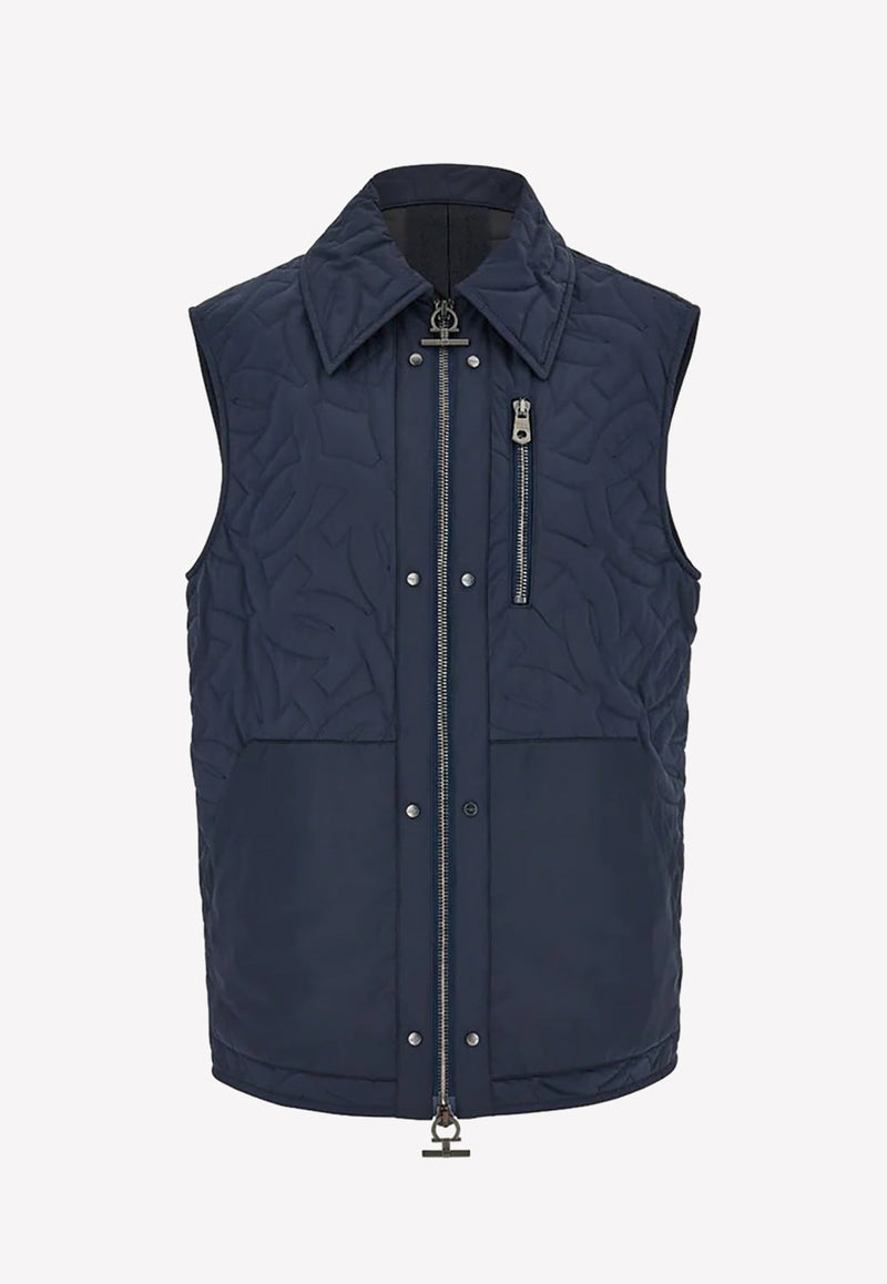 Gancini Monogram Quilted Vest