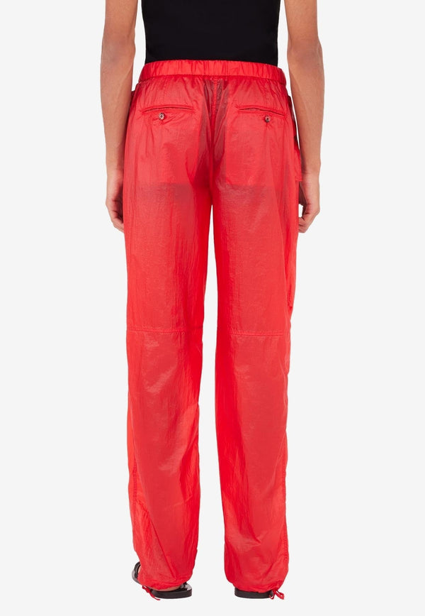 Drawstring Straight-Leg Pants