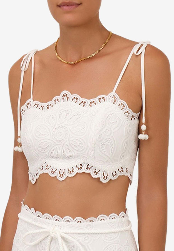 Ottie Broderie Anglaise Cropped Top