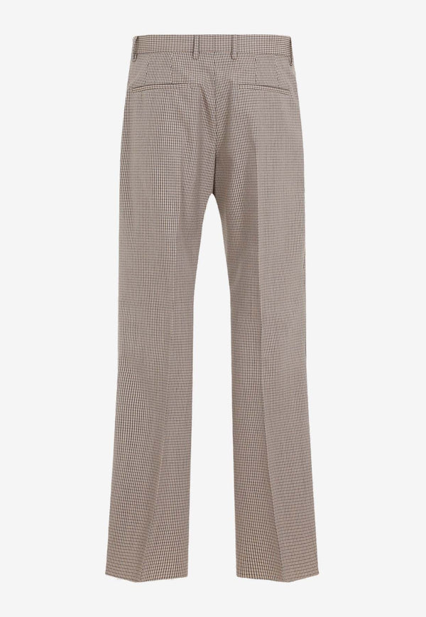 Checked Tailored Pants in Wool