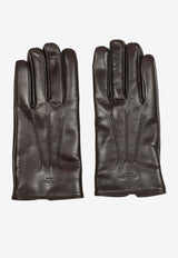 Logo Leather Gloves