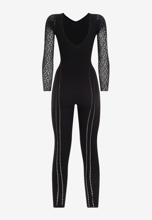 Net Fitted Jumpsuit