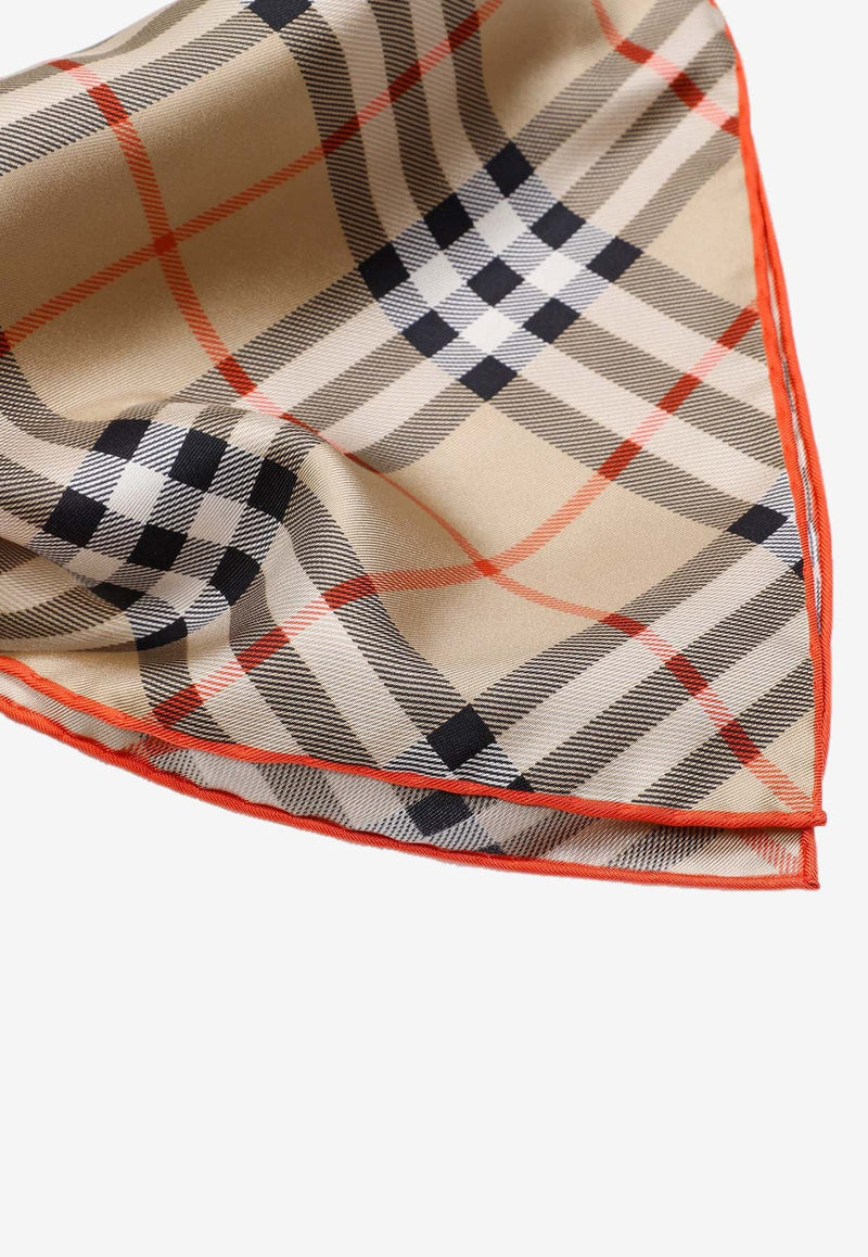 Vintage Check Silk Scarf