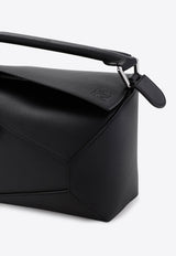 Small Puzzle Edge Leather Shoulder Bag