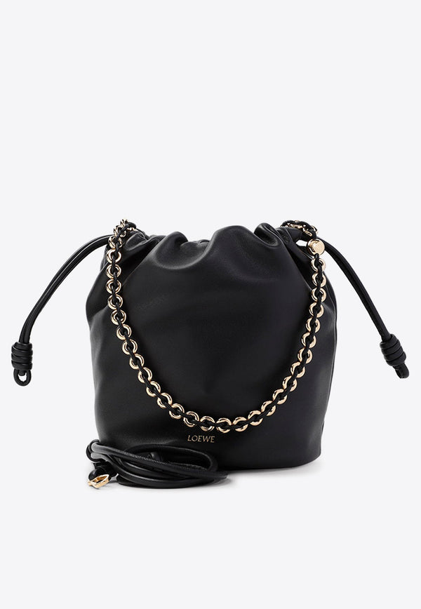 Flamenco Calf Leather Chain Bucket Bag