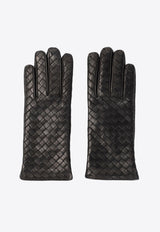 Intrecciato Leather Gloves