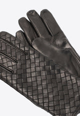 Intrecciato Leather Gloves