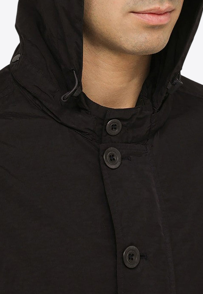 Goggled Hooded Zip-Up Jacket