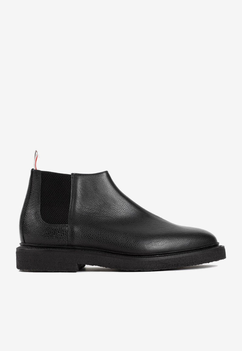 Leather Mid-Top Chelsea Boots