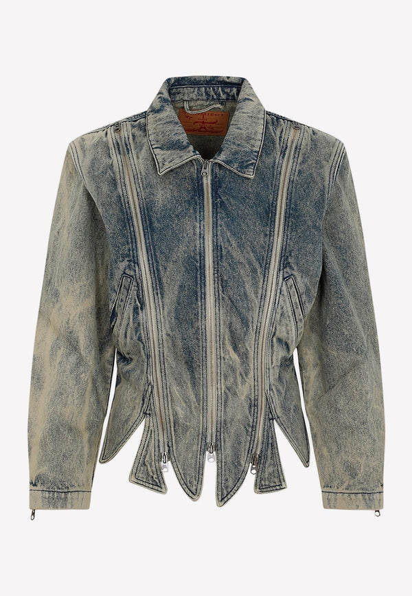 Zipped Denim Jacket