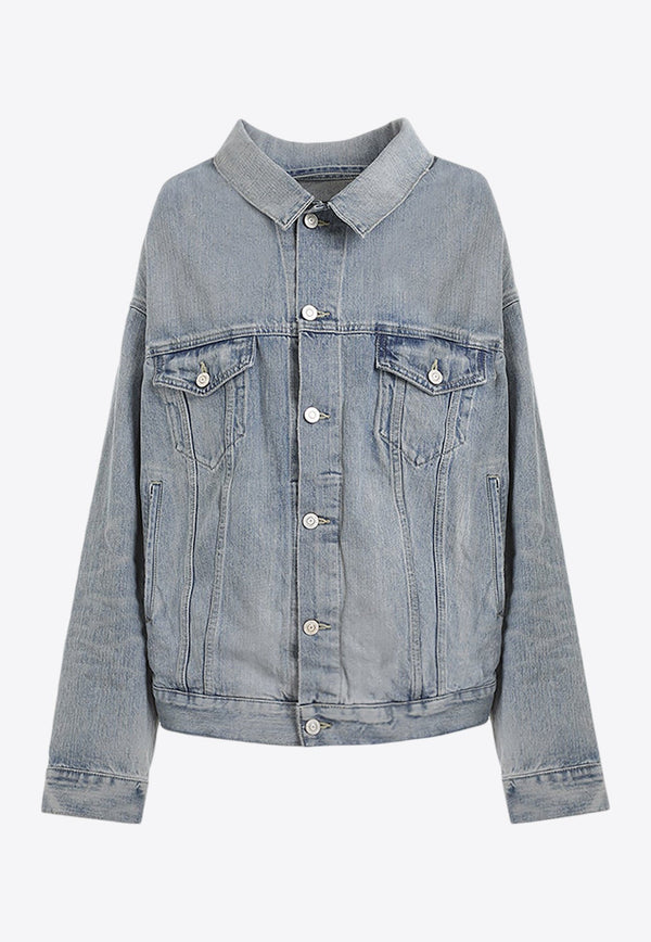 Off-Shoulder Denim Jacket