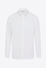 Cabochons-Embellished Long-Sleeved Shirt