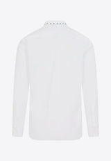 Cabochons-Embellished Long-Sleeved Shirt