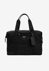 Re-Nylon and Saffiano Leather Duffle Bag