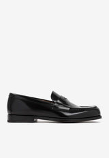 Logo-Plaque Patent Leather Loafers