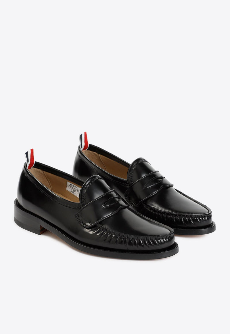Pleated Loafers in Calf Leather