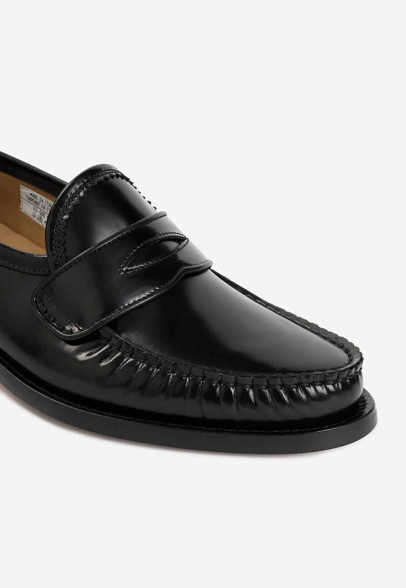 Pleated Loafers in Calf Leather