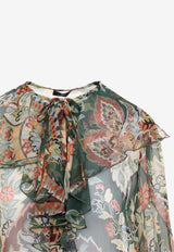 Paisley Print Chiffon Shirt