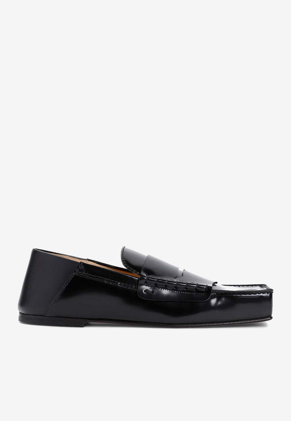 Carré Leather Square Loafers