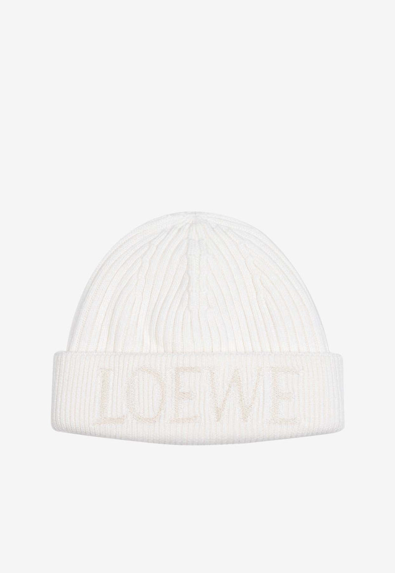 Embroidered Logo Wool Beanie