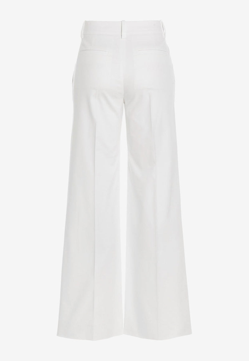 VLogo Chain Wide-Leg Tailored Pants