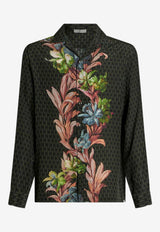 Floral Print Long-Sleeved Shirt