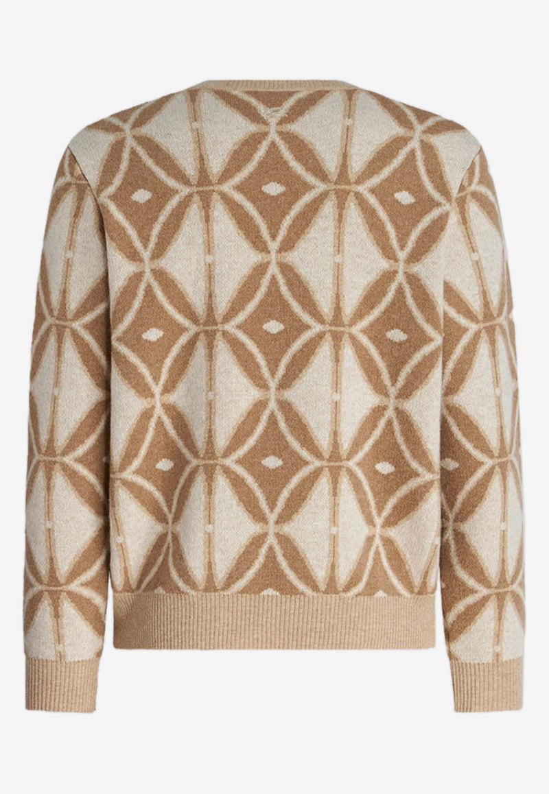 Geometric Pattern Wool Sweater