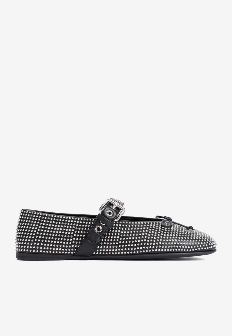 All-Over Stud Ballerina Flats