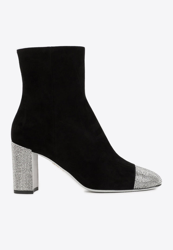 80 Crystal-Embellished Suede Boots