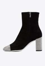 80 Crystal-Embellished Suede Boots