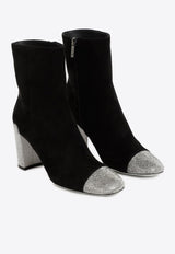 80 Crystal-Embellished Suede Boots